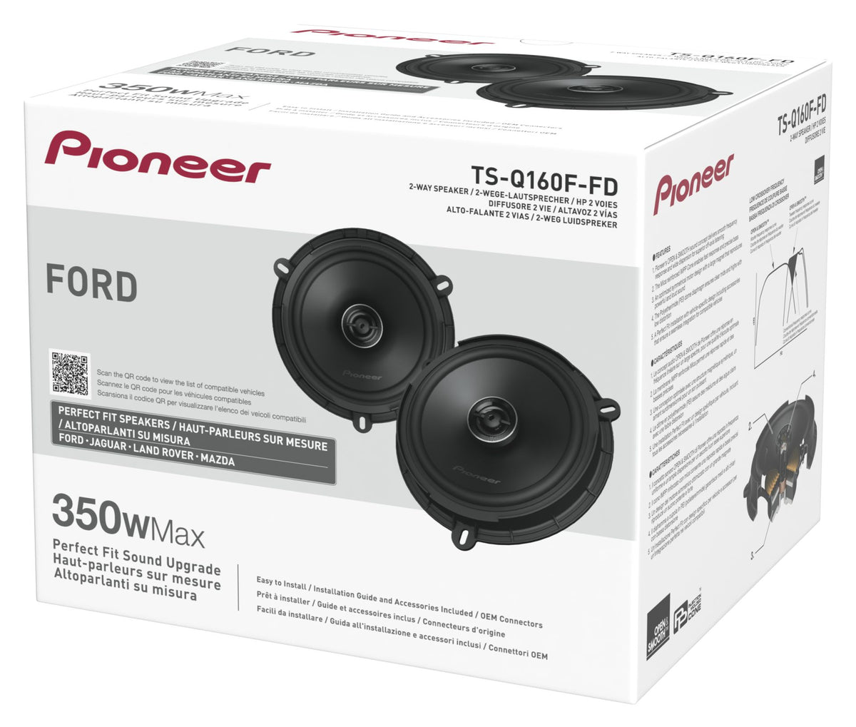 PIONEER TS-Q160F-FD – Coaxial Paire 16,5 cm 50 WRMS 93 dB 4 Ohm