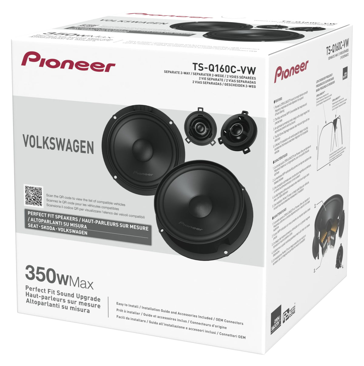 PIONEER TS-Q160C-VW – Kit 2 voies séparées 16,5 cm 50 WRMS 92 dB 4 Ohm