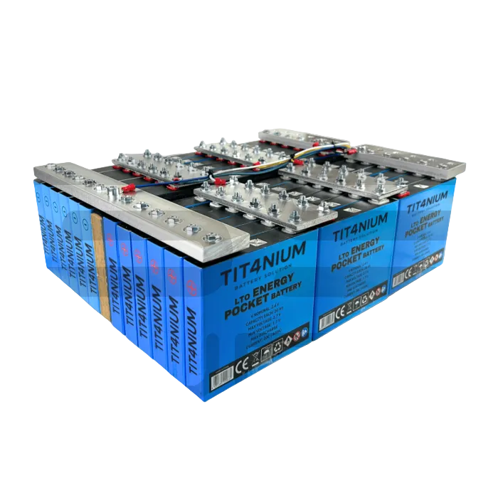 Batterie LTO Prismatique 14,4V 120Ah 36 Cellules avec BMS et Bus Bar 35x29x11 cm