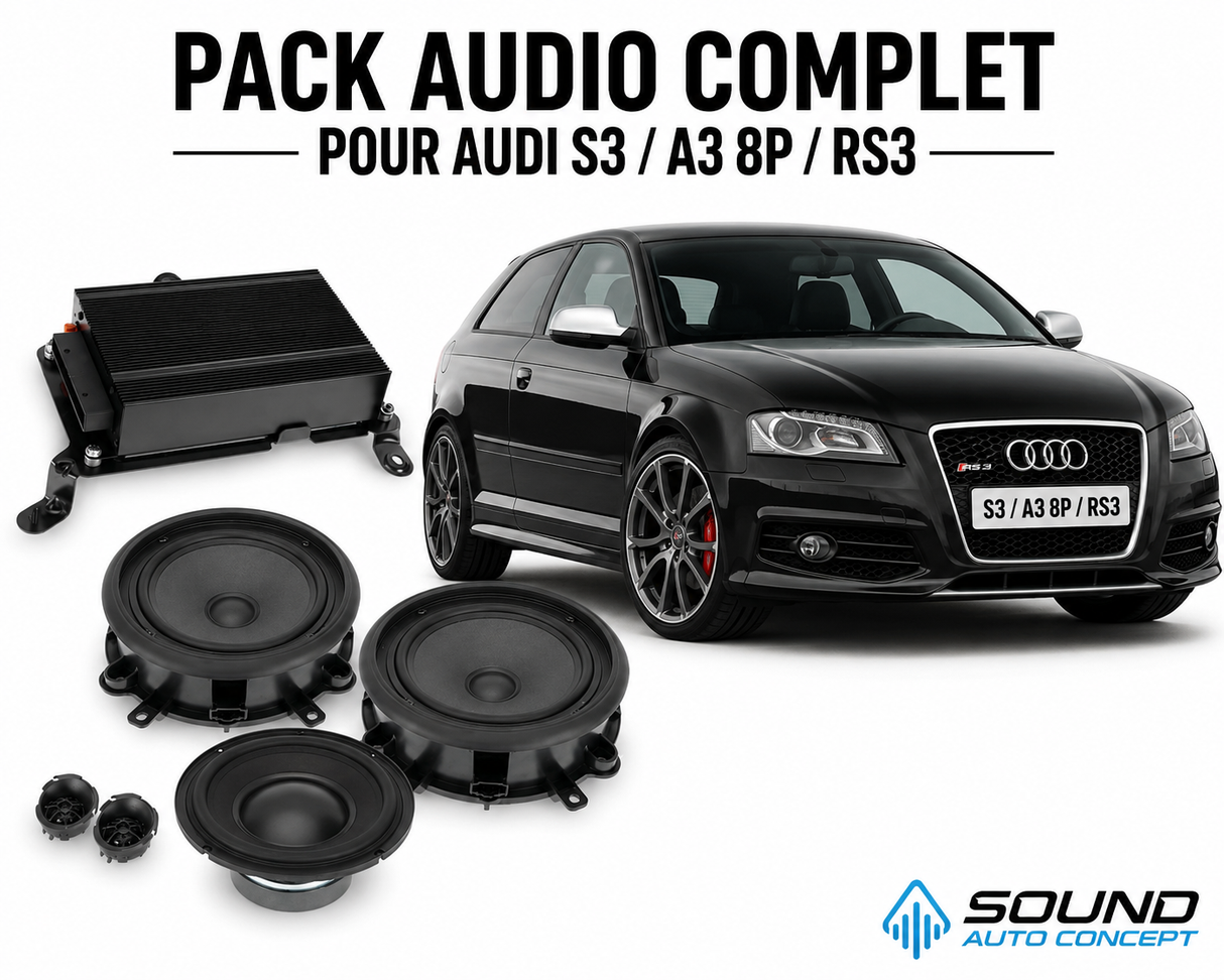 Alpine SPC-300A3 – Kit Audio Plug & Play Premium DSP 8 Canaux pour Audi A3 / S3 / RS3