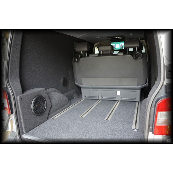 caisson de basses Fit-Box pour passage de roue R du VW Transporter T5 - Sound Auto Concept