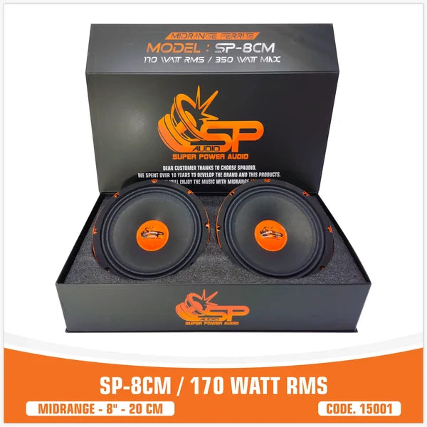 SP 8CM – Midrange Paire 20 cm 150 WRMS 97 dB 4 Ohm