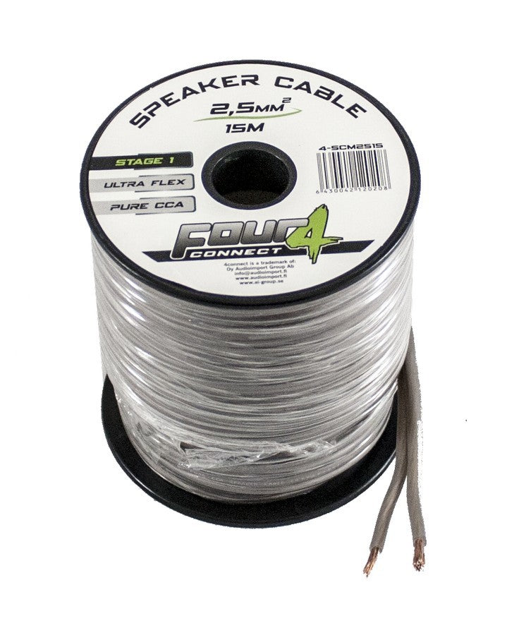 Câble Haut-Parleur 2×2,5 mm² – Mini Bobine 15 m