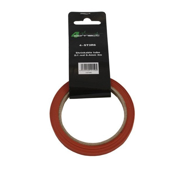 FOUR Connect 4-ST3R6 – Gaine thermorétractable 6,4mm rouge 2:1 longueur 3m