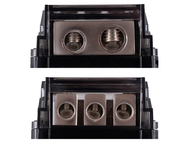 Porte-fusible avec voltmètre et espace pour 3 mini-fusibles ANL