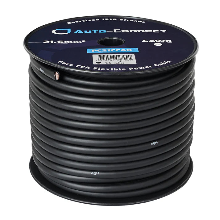 PC21CCAB - Câble d'alimentation Pure CCA 21,6 mm², noir