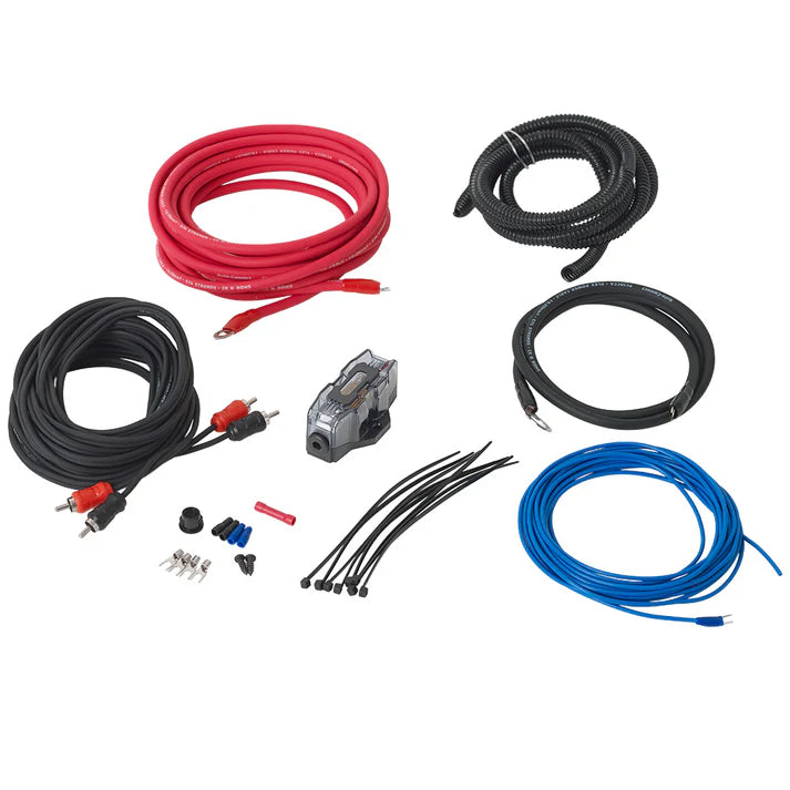 Kit de câblage Pure CCA 10,2 mm² (8 AWG) complet avec RCA - PWK10CCA