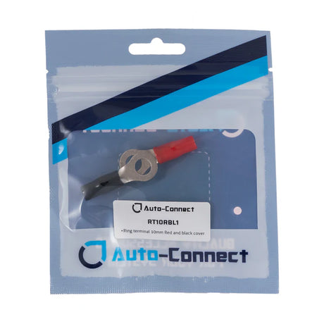 Cosse à anneau 10mm² rouge/noir - Sound Auto Concept