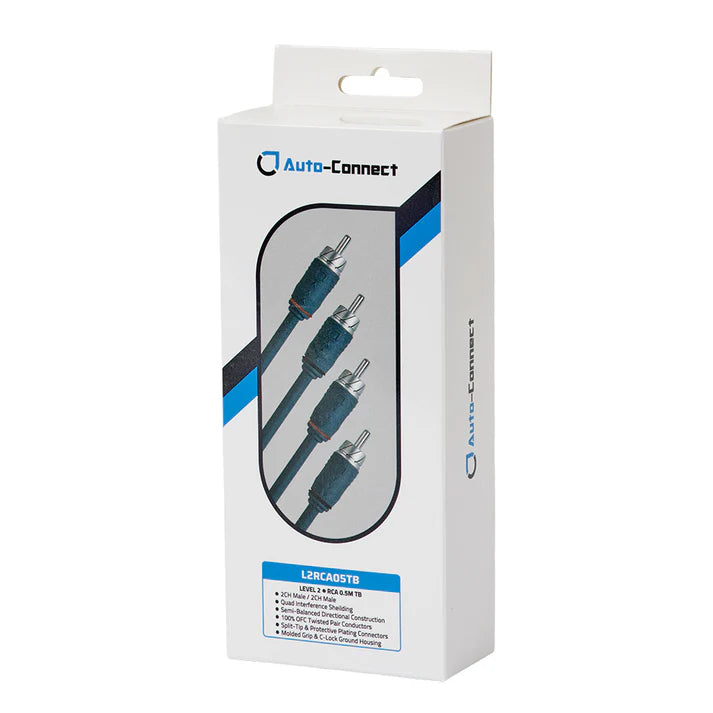 Câble RCA à quadruple blindage, 0,5 m L2RCA05TB