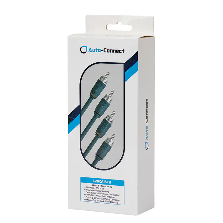 Câble RCA à quadruple blindage, 1,5 m L2RCA15TB