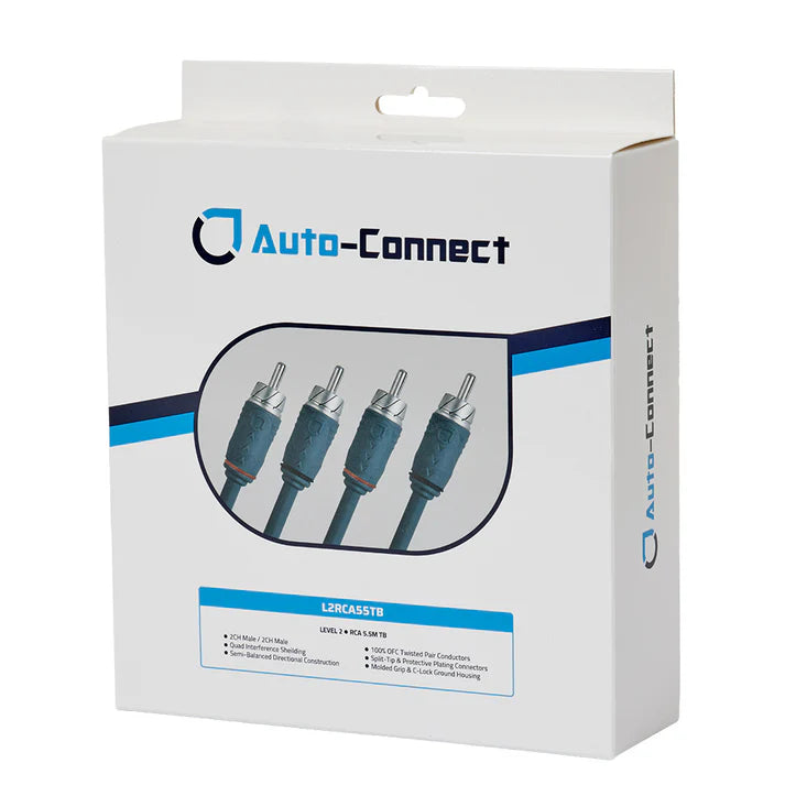 Câble RCA à quadruple blindage, 5,5 m L2RCA55TB