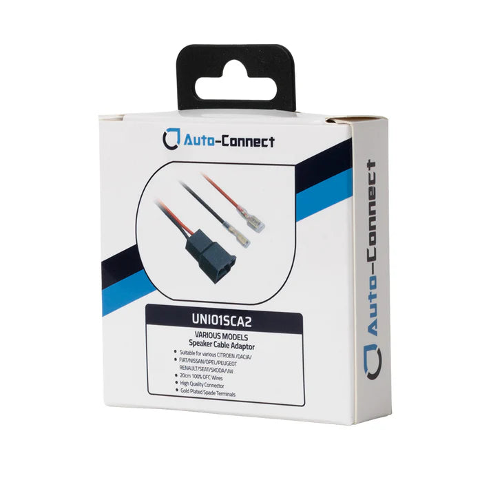 Connecteurs haut-parleurs universels UNI01SCA2 – Renault/Opel/Nissan/VAG/PSA (paire)