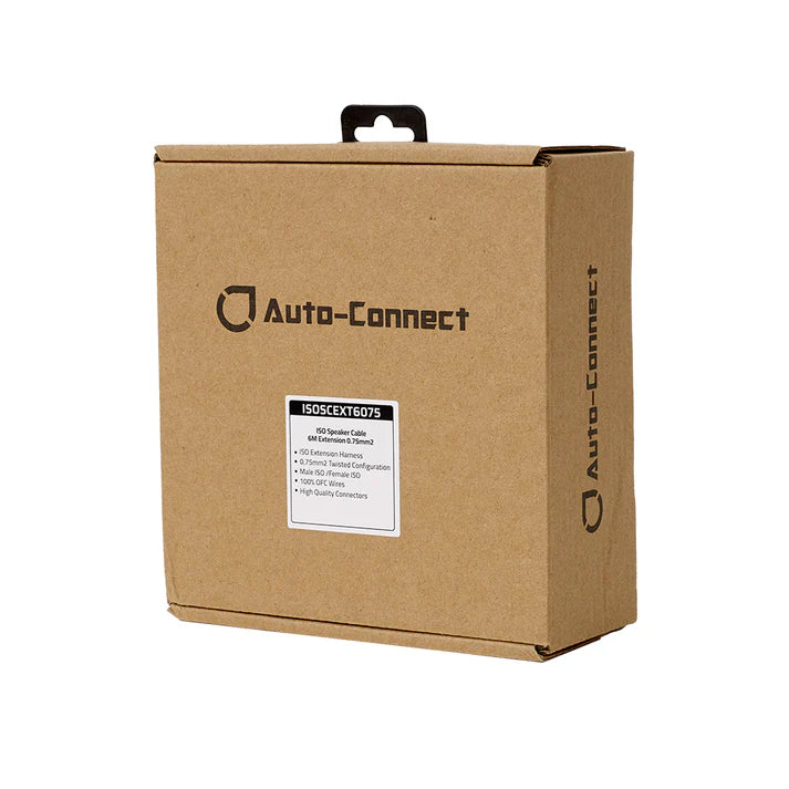 Rallonge de haut-parleur ISO-ISO 2x0,75 mm², 6 mètres