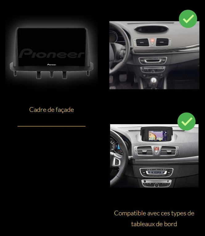 Pack autoradio Carplay Pionner 9" pour RENAULT MEGANE 3 / 2009 - 2015 - Sound Auto Concept