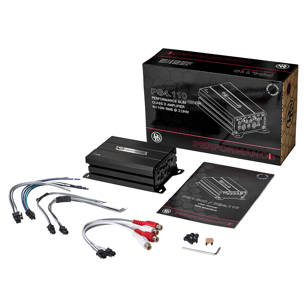 DLS Performance Slim PS4.110 - Amplificateur 4 Canaux Classe D Ultra-Compact