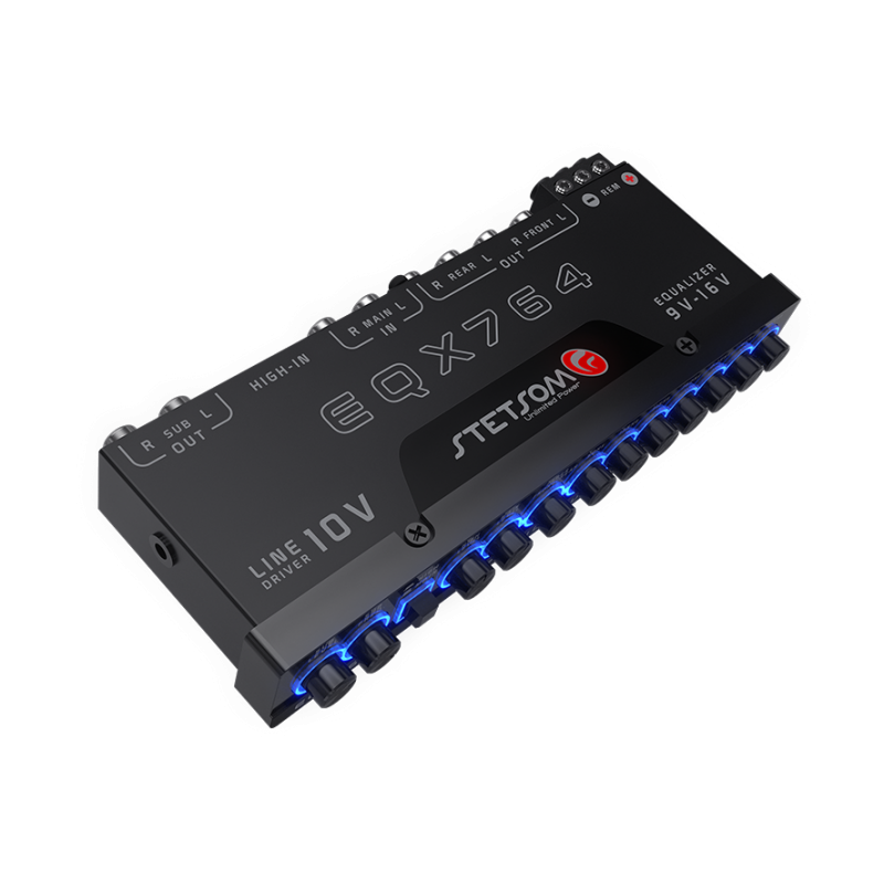 STETSOM EQX764 – 7-Band-Equalizer 6 Ausgänge 10 V RMS