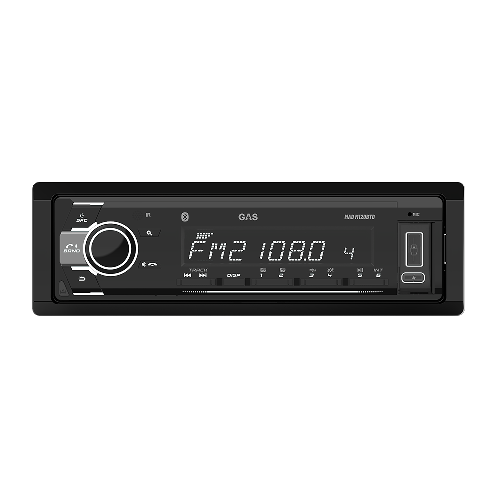 GAS Audio MAD M120-BTD – Autoradio 1-DIN Bluetooth & DAB+ USB / AUX, RCA