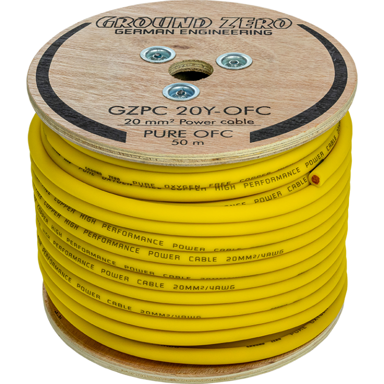 Câble d'alimentation OFC 20 mm² – jaune GZPC 20Y-OFC - Sound Auto Concept