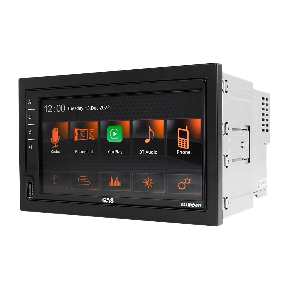 GAS Audio MAX MV240-BT – Autoradio 2-DIN 6,75" tactile, Bluetooth & CarPlay