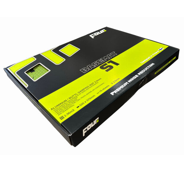 S1-BASEMAT Tapis Insonorisant Alubutyle 2.0 mm - 16 feuilles 500x370 mm (2,96 m²)