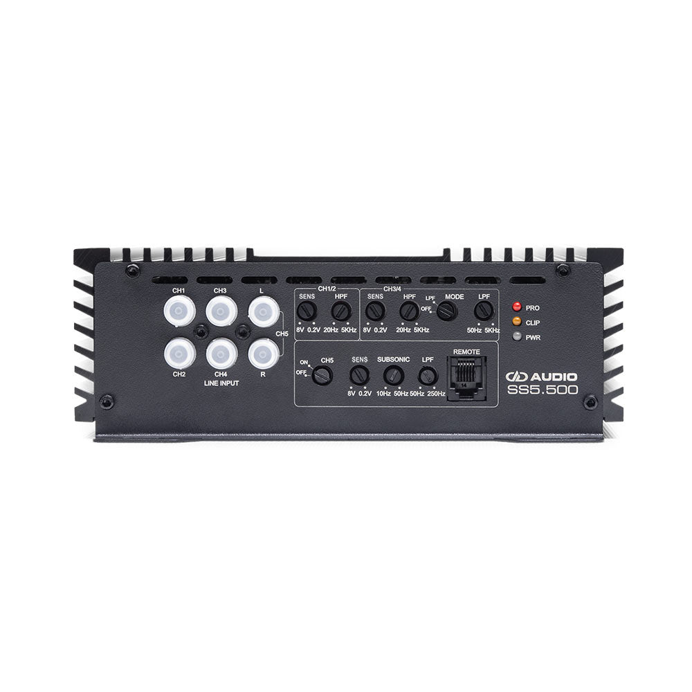 DD Audio SS5.500 – 5-Kanal-Verstärker 4 × 120 W + 500 W