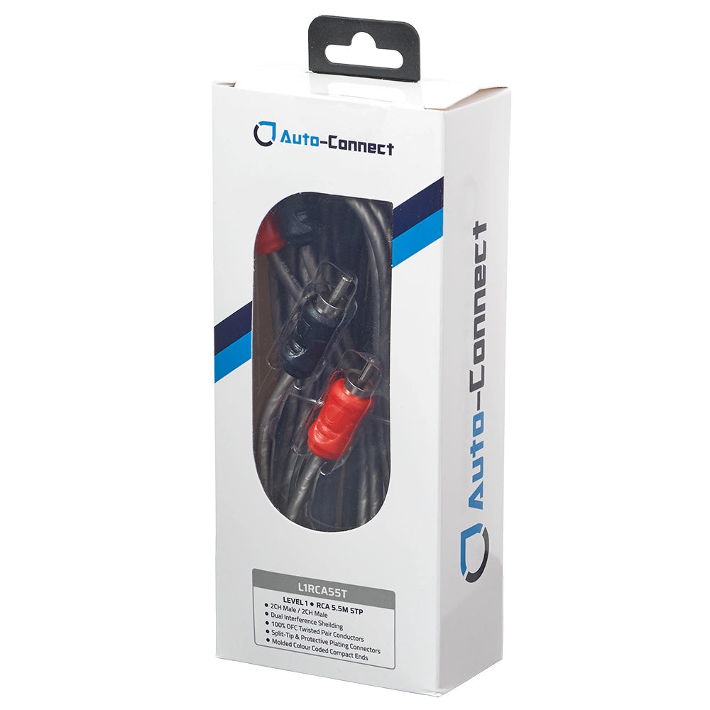 Cables rca  Auto-connect 5.5 mètres - Sound Auto Concept