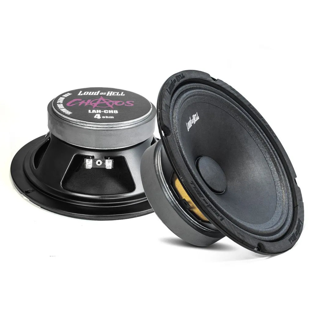 LOUD AS HELL Chaos LAH-CH8 – Midbass Paire 20 cm 180 WRMS 96 dB 4 Ohm