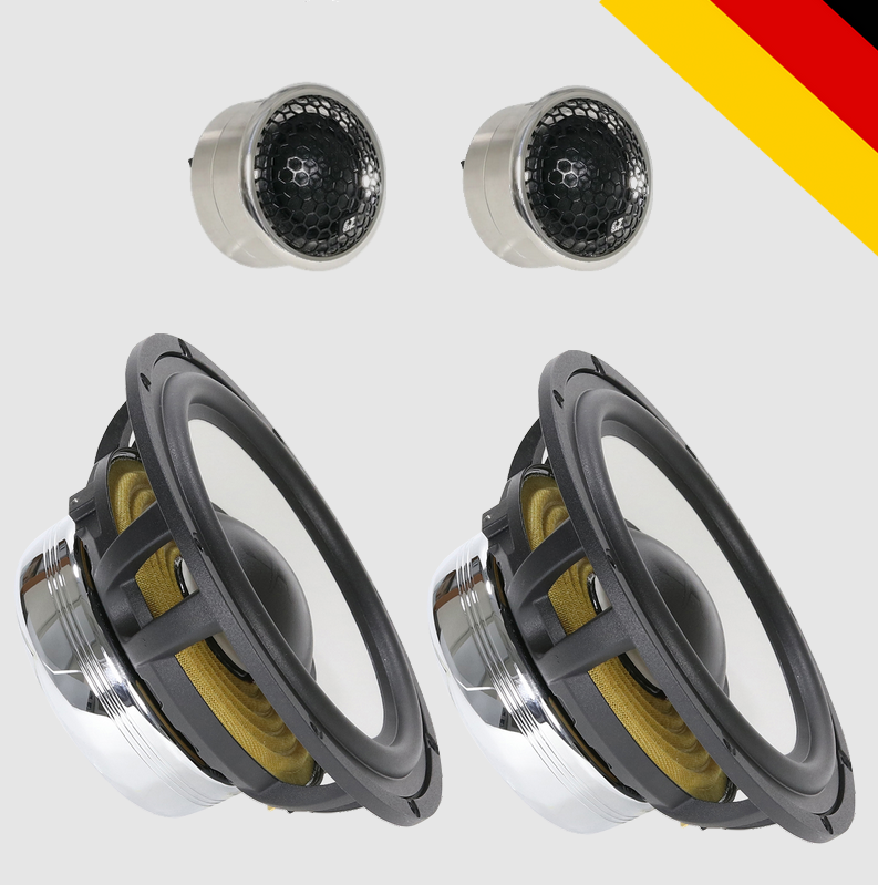 Kit 2 voies séparées  GZPK 165SQ-C + GZPT 28SQ  ACTIF - Sound Auto Concept