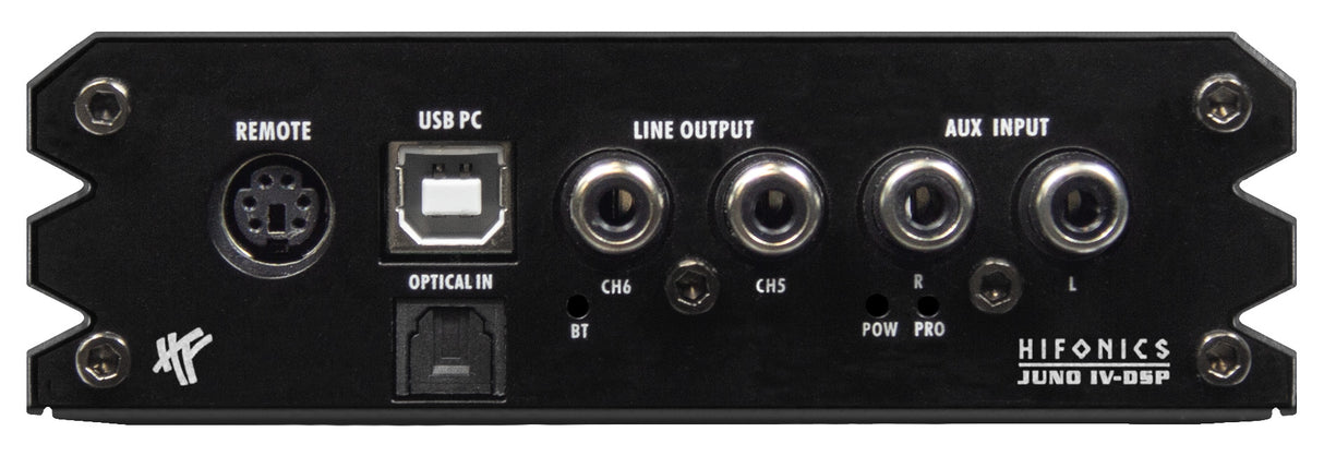HiFonics JUNO IV-DSP – ISO Amplificateur 4 canaux 460W RMS DSP 6 canaux Bluetooth Classe D (Copie)
