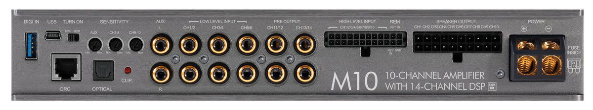 MUSWAY M10 – Amplificateur 10 canaux DSP 14 canaux 8 x 135 + 2 x 220 WRMS 2 Ohm