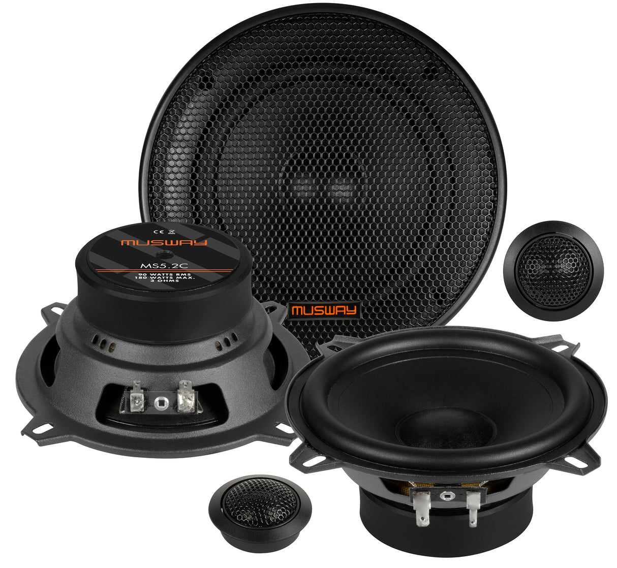 Musway MS5.2C - Kit 2 Voies Séparé 5,25" 90W RMS 3 Ohms