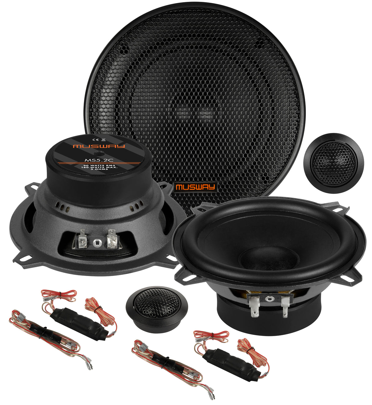 Musway MS5.2C - Kit 2 Voies Séparé 5,25" 90W RMS 3 Ohms