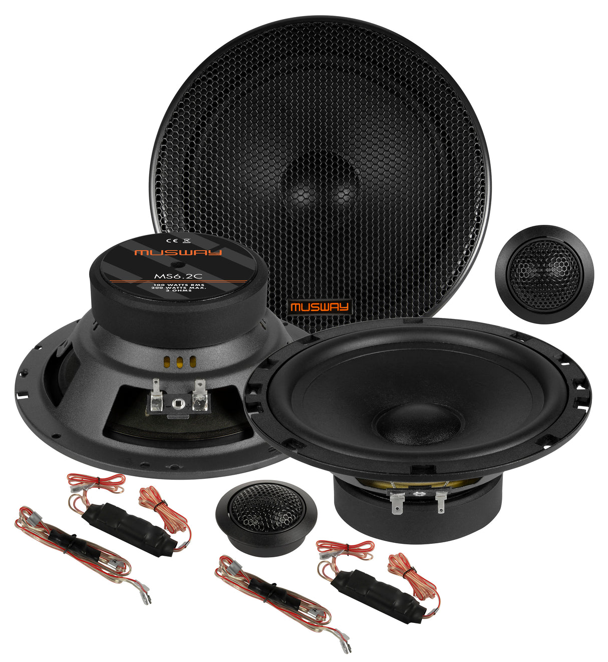 Musway MS6.2C - Kit 2 Voies Séparé 6,5" 100W RMS 3 Ohms