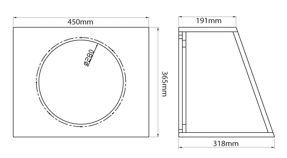 Caisson clos RTE12AS - Sound Auto Concept