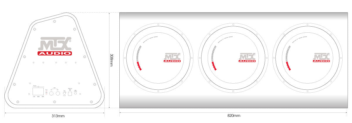 Caisson triple RTP8x3 - Sound Auto Concept