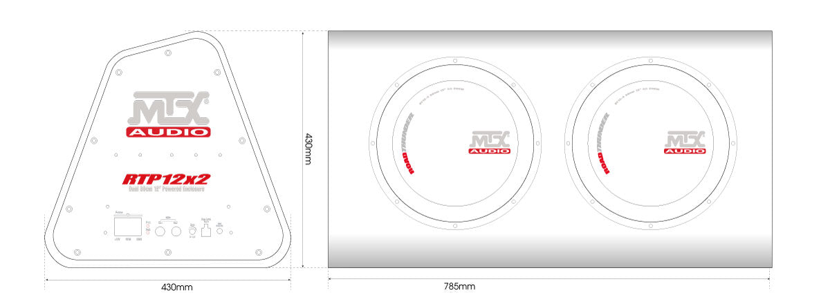 Caisson double  RTP12x2 - Sound Auto Concept
