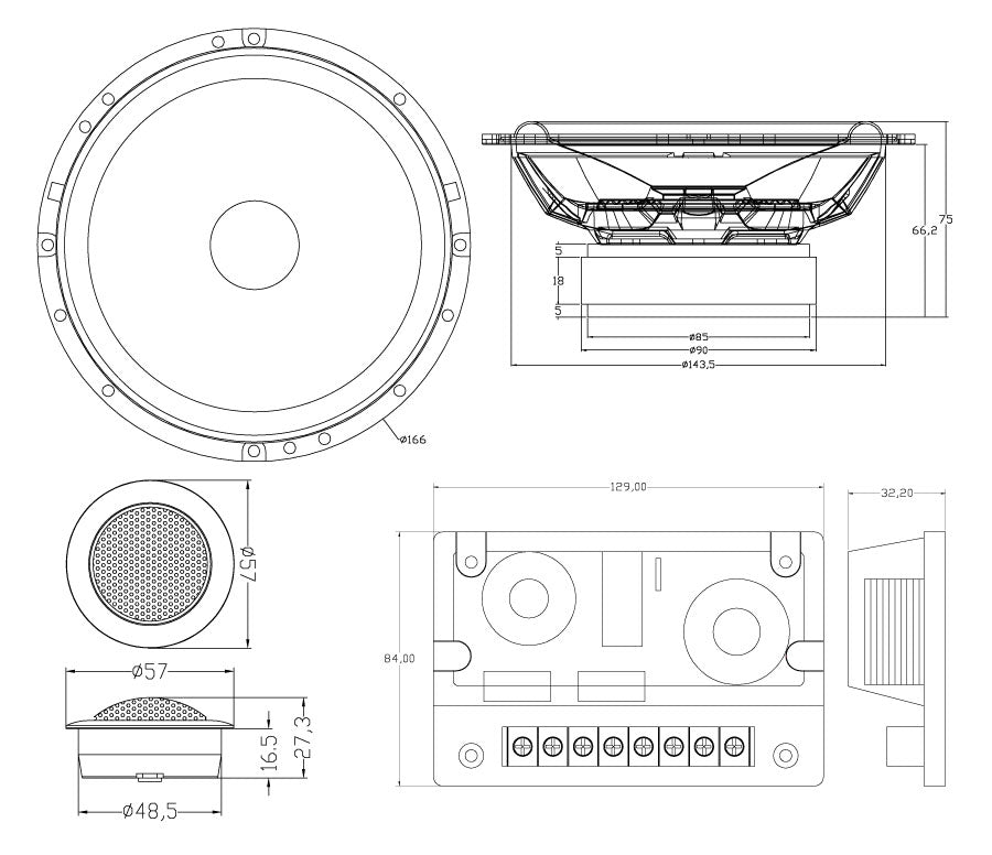 Kit 2 voies TX665S - Sound Auto Concept