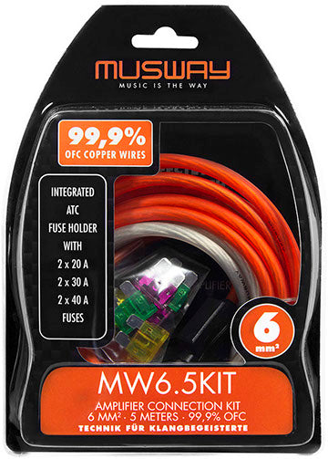Kit alimentation complet  6MM²  KIT MW6.5 - Sound Auto Concept