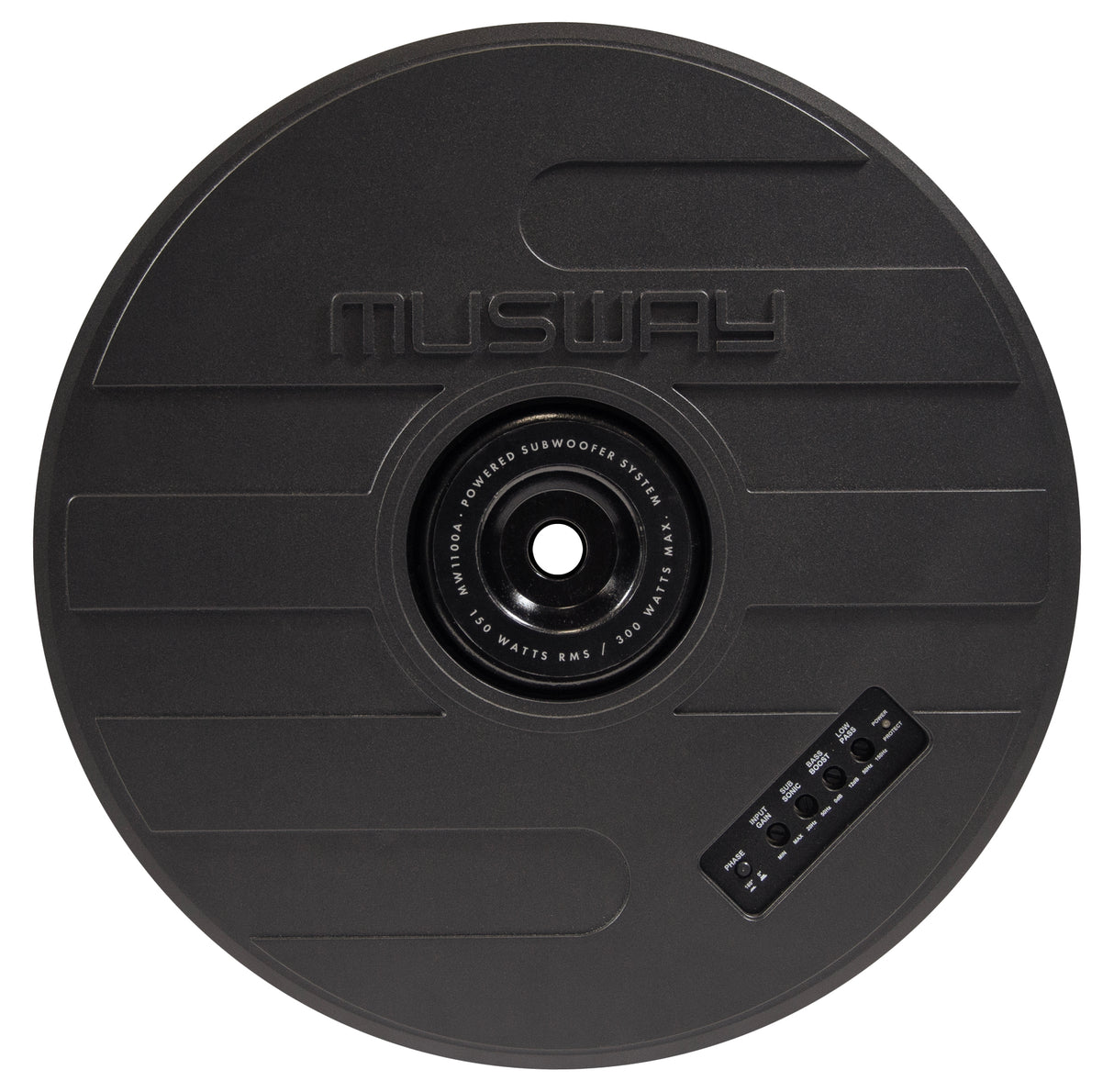 Musway MW1100A – Caisson de basses actif 28 cm 150W RMS roue de secours