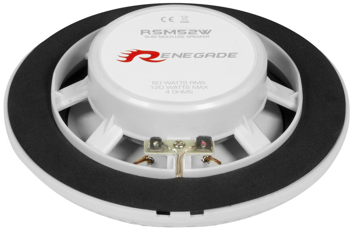 Haut-parleur coaxial 2 voies de plafond ou mural  pour salle de bain / marine / extérieur RSM52W - Sound Auto Concept