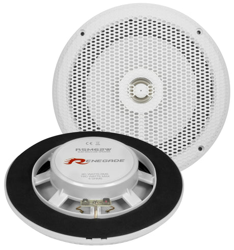 Haut-parleur coaxial 2 voies de plafond ou mural  pour salle de bain / marine / extérieur RSM62W - Sound Auto Concept