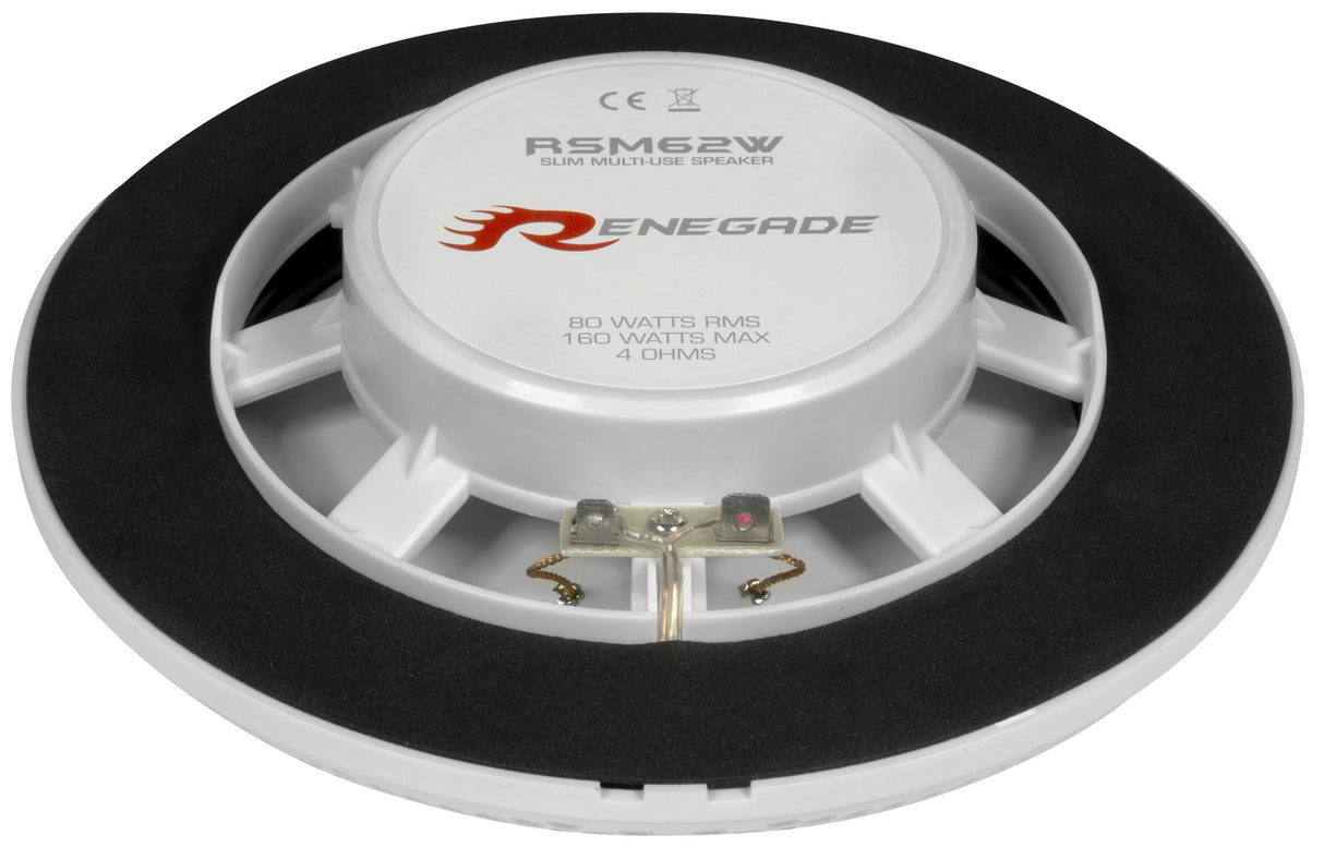 Haut-parleur coaxial 2 voies de plafond ou mural  pour salle de bain / marine / extérieur RSM62W - Sound Auto Concept