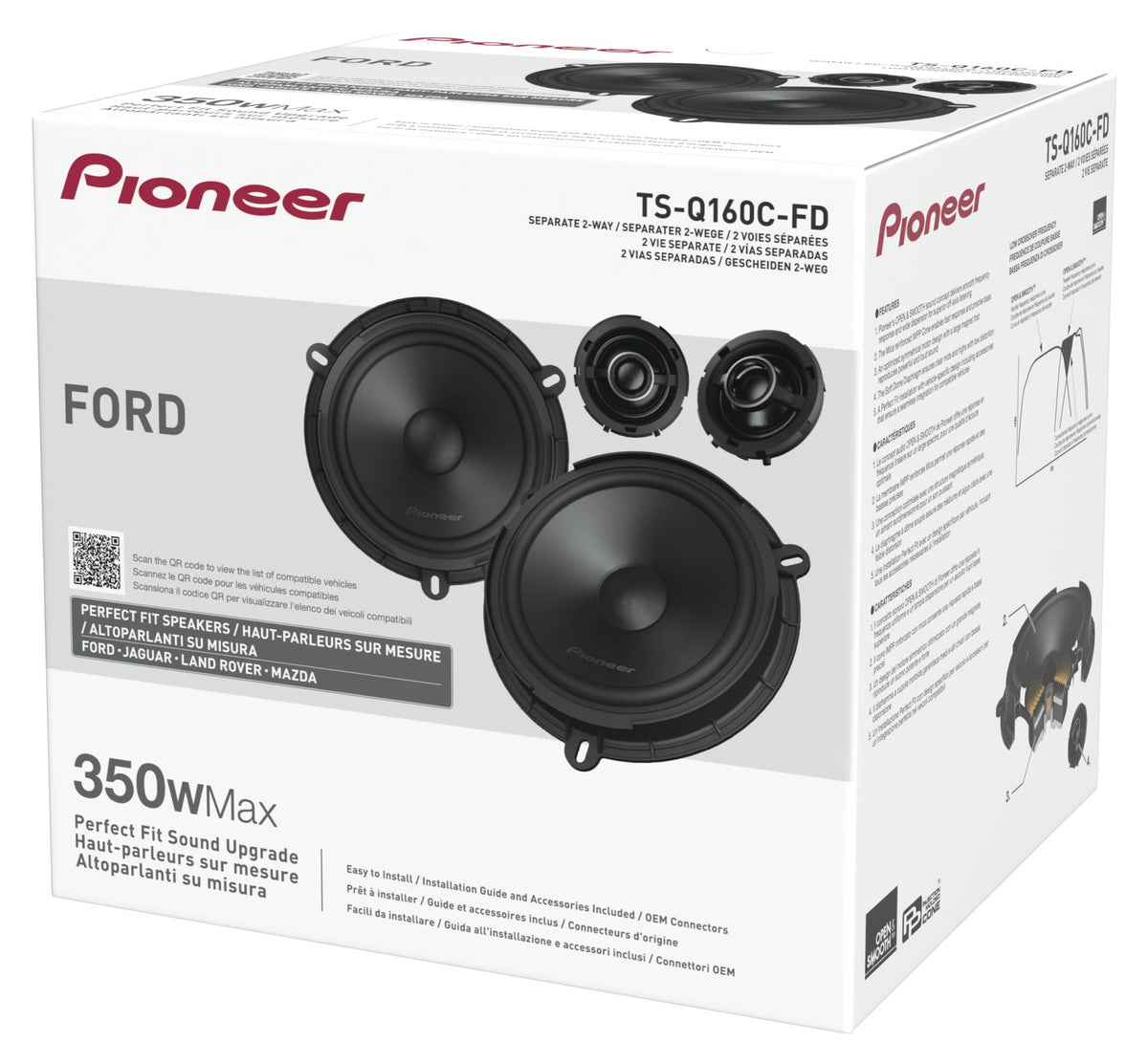 PIONEER TS-Q160C-FD – Kit 2 voies séparées 16,5 cm 50 WRMS 92 dB 4 Ohm