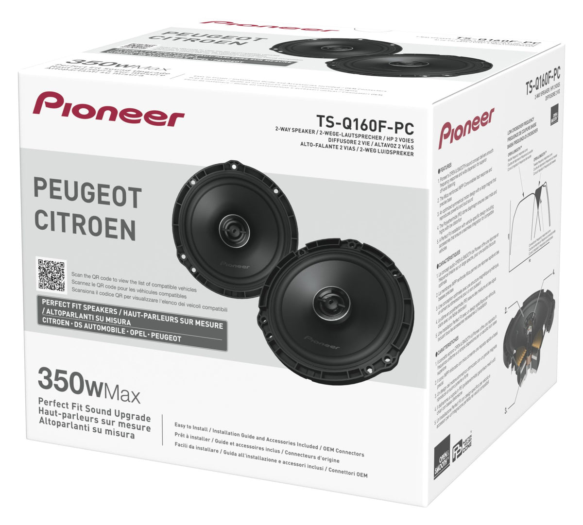 PIONEER TS-Q160F-PC – Coaxial 16,5 cm 50 WRMS 93 dB 4 Ohm