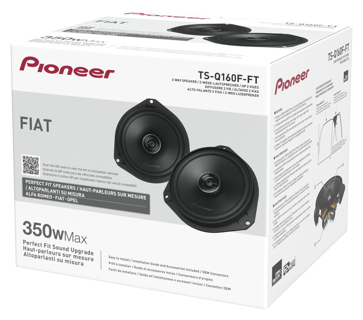 PIONEER TS-Q160F-FT – Coaxial 16,5 cm 50 WRMS 93 dB 4 Ohm
