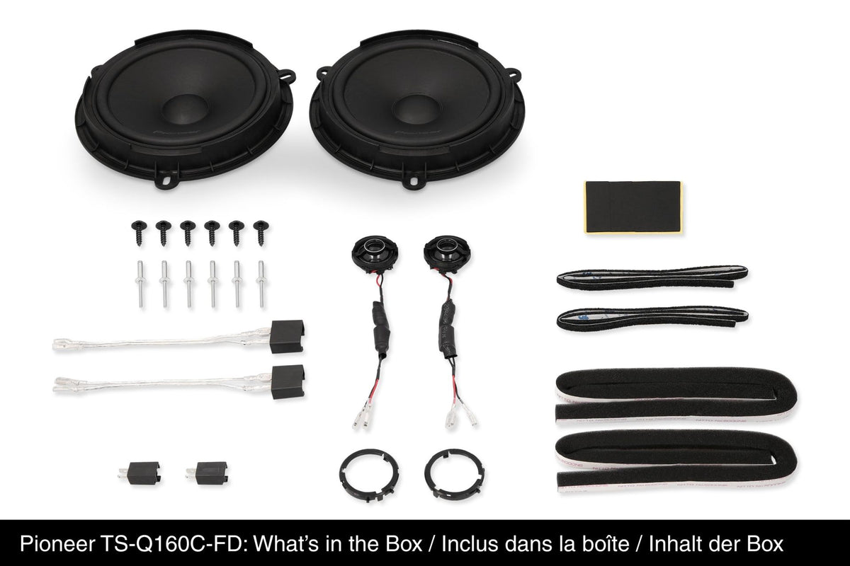 PIONEER TS-Q160C-FD – Kit 2 voies séparées 16,5 cm 50 WRMS 92 dB 4 Ohm
