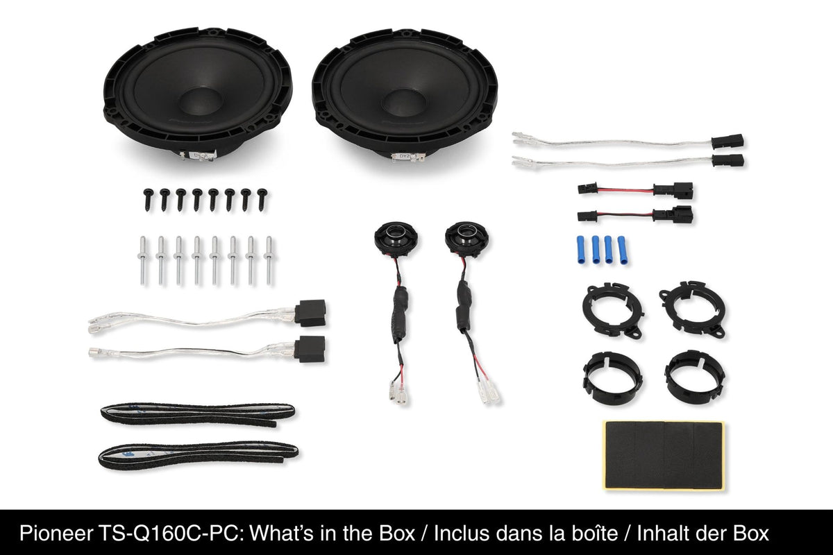 PIONEER TS-Q160C-PC – Kit 2 voies séparées 16,5 cm 50 WRMS 92 dB 4 Ohm