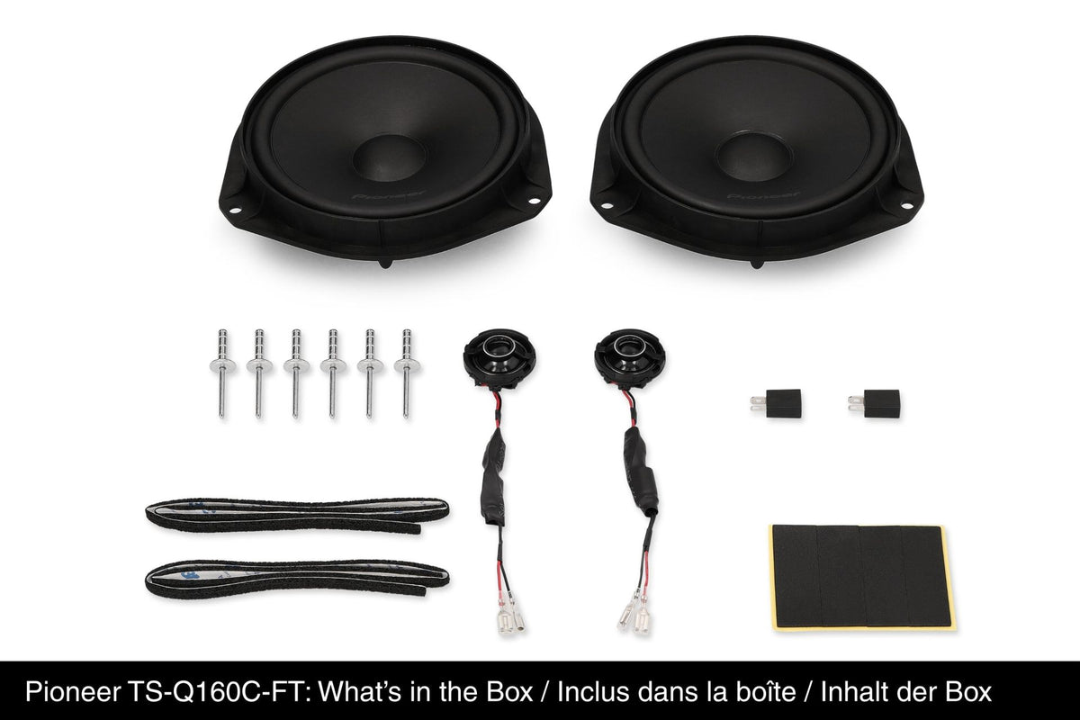 PIONEER TS-Q160C-FT – Kit 2 voies séparées 16,5 cm 50 WRMS 92 dB 4 Ohm