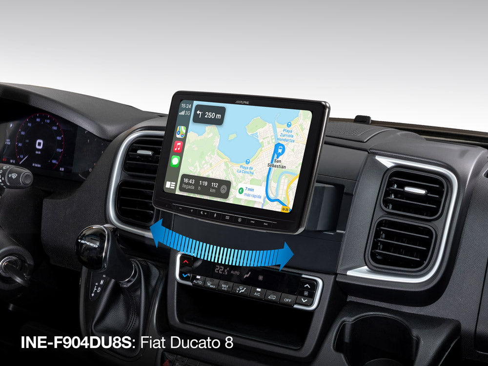 Autoradio navigation orientable 9" pour Fiat Ducato 8 | INE-F904DU8S