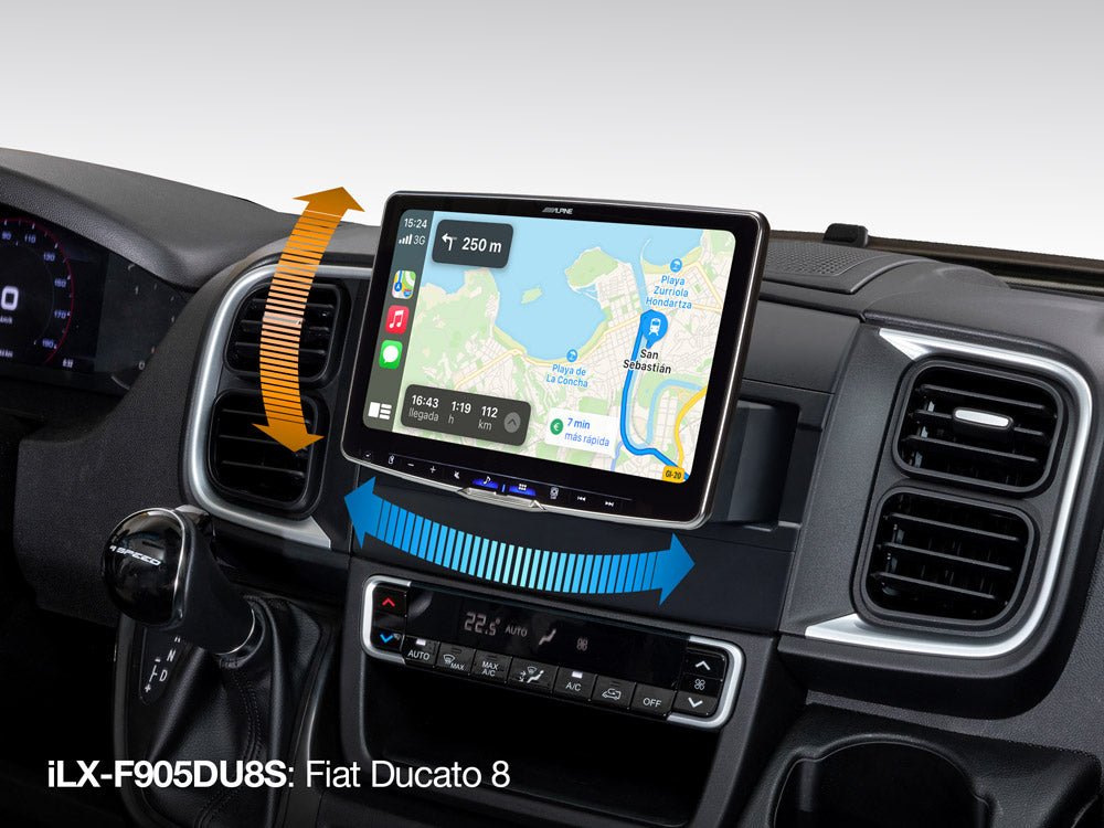 Autoradio 1DIN avec écran orientable de 9 pouces pour Fiat Ducato 8